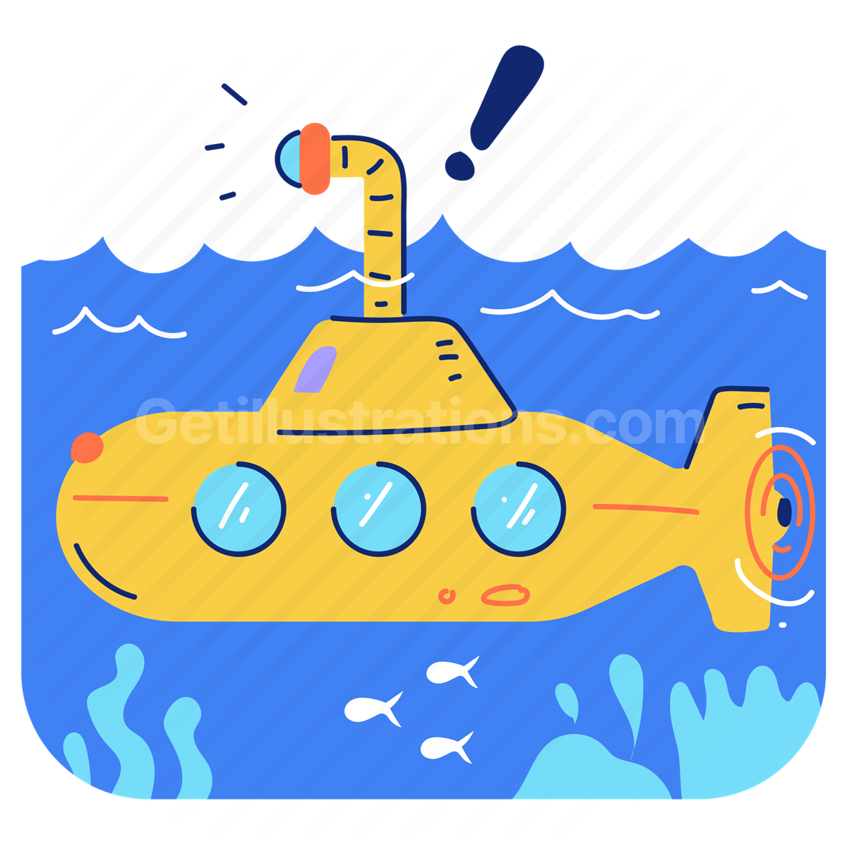 submarine, sea, ocean, explore, navigation